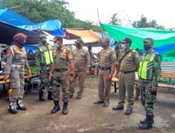 Koramil 01/Larantuka Bersama Anggota Pol PP Laksanakan Pendisiplinan Protkes