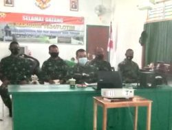 Dandim 1624/Flotim Ikuti Vicon dengan Pangdam IX/Udayana Terkait Siaga Covid-19