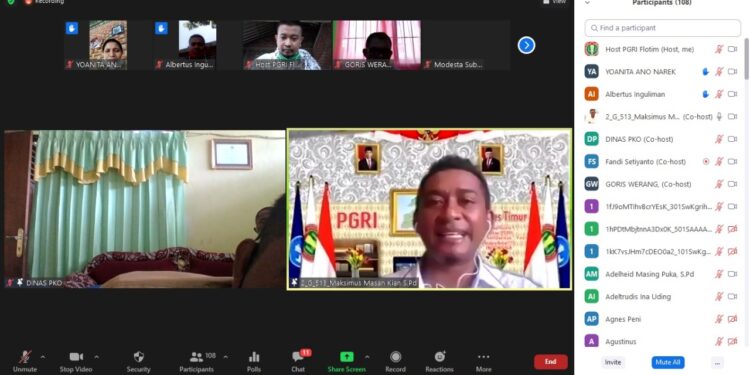 PGRI Flotim Selenggarakan Webinar Seputar Alur dan Syarat Kenaikan Pangkat Guru