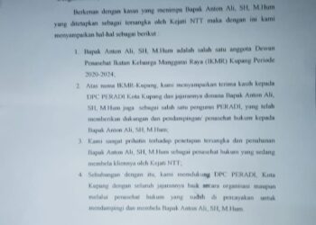 Ikatan Keluarga Manggarai Raya Dukung Langkah PERADI Kota Kupang dan Kuasa Hukum Ali Antonius, SH, MHum