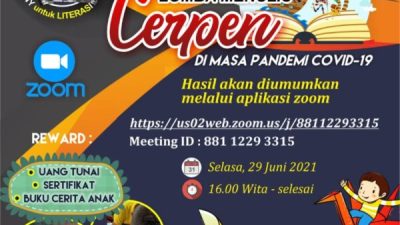 Cinta Balawala Sabet Juara 1 Lomba Tulis Cerpen 3L di Masa Pandemi Covid-19