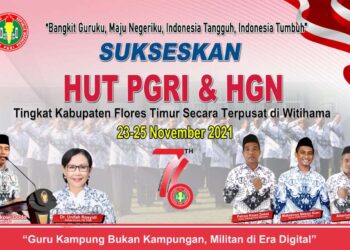 Peringatan HUT PGRI dan HGN 2021 Flores Timur Terpusat di Witihama; Ini Rangkaian Acaranya