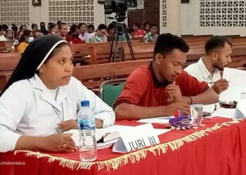 Petani, Nelayan, Buruh, IRT, Ojek Ikut Lomba Cerita Kitab Suci di Paroki Wangatoa