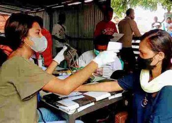 Polres Gelar Vaksinasi di Pelabuhan Lewoleba Menyasar Buruh, Ojek, Sopir dan Pedagang Asongan