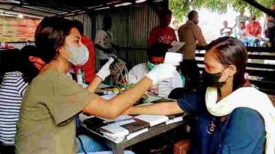 Polres Gelar Vaksinasi di Pelabuhan Lewoleba Menyasar Buruh, Ojek, Sopir dan Pedagang Asongan