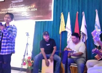 ‘Lembata Akustik’ Meriahkan Nobar Launching Hari Pemungutan Suara, Pemkab Siap Bicarakan Dukungan Anggaran