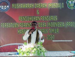 Wabup Flores Timur Lantik Persatuan Perangkat Desa Indonesia Pertama di NTT