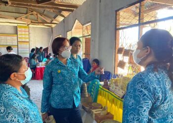 Ketua PKK Kabupaten Lembata Maria Sadipun Sambangi UP2K Desa Kolontobo