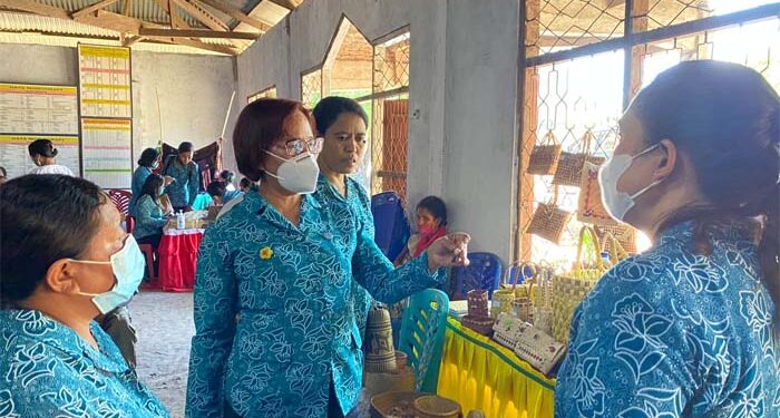 Ketua PKK Kabupaten Lembata Maria Sadipun Sambangi UP2K Desa Kolontobo