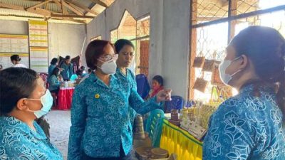 Ketua PKK Kabupaten Lembata Maria Sadipun Sambangi UP2K Desa Kolontobo