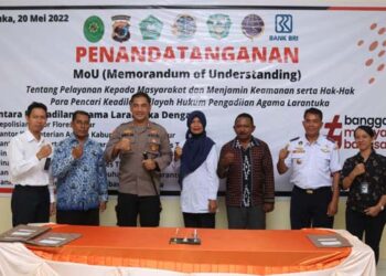 Pengadilan Agama Teken MoU  dengan 7 Instansi di Flotim Terkait Pelayanan Prima Bagi Para Pencari Keadilan