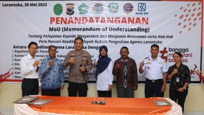 Pengadilan Agama Teken MoU  dengan 7 Instansi di Flotim Terkait Pelayanan Prima Bagi Para Pencari Keadilan