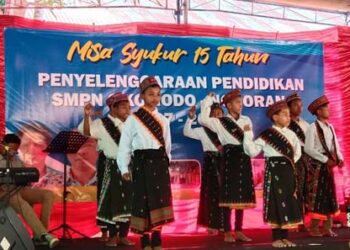 Selain Pentas Seni, SMP Negeri 2 Komodo Gelar Syukuran 15 Tahun dengan Misa dan Tausiyah