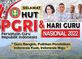 HUT PGRI Ke-77 Tingkat PGRI Flores Timur Terpusat di Desa Lewotobi; Ini Rangkaian Acaranya