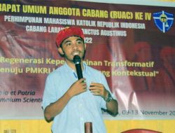 Bernadus Emanuel Besi Koten terpilih Jadi Ketua Presidium PMKRI Cabang Larantuka 2022-2023