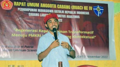 Bernadus Emanuel Besi Koten terpilih Jadi Ketua Presidium PMKRI Cabang Larantuka 2022-2023