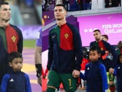 Bocah WNI Digandeng Cristiano Ronaldo di Stadion Qatar Jelang Pertarungan Portugal VS Ghana