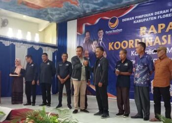 NasDem Flotim Gelar Rakorda, Albertus Ola Sinuor : Hadir Bersama Kita Calon Bupati Flotim, Anton Doni Dihen