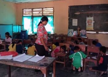 Peserta Didik SDK Ili Utamakan Gambar Denah Wilayah Aman Bermain di Sekolah