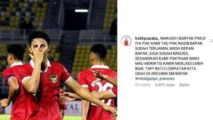 Mimpi Timnas Indonesia U-20 Kandas, Hokky Caraka: Makasih Pak Ganjar Pranowo