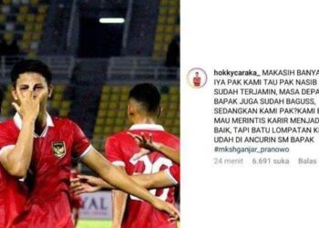 Mimpi Timnas Indonesia U-20 Kandas, Hokky Caraka: Makasih Pak Ganjar Pranowo