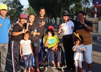 Kapolres Lembata Buka Car Free Day dalam Rangka Menyongsong HUT Bhayangkara ke-77