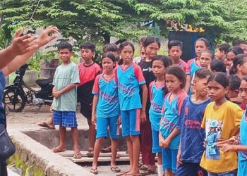 PGRI Flotim Beri Trauma Healing Pasca Bencana Erupsi Gunung Lewotobi Laki-Laki