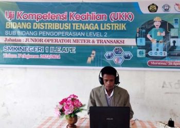 Siswa Teknik Ketenagalistrikan, SMK Negeri 1 Ile Ape Gelar UKK Bersama Gemapdekabe Semarang