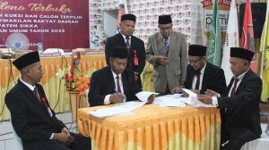 KPU Sikka Tetapkan Perolehan Kursi dan Calon Terpilih; 12 Parpol Lolos ke Kulababong, 4 Parpol Belum Berhasil