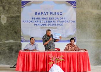 Unggul 4 Suara dari Petahana, Daniel Lejab Pimpin DPP Kristus Raja Wangatoa Peiode 2025-2027