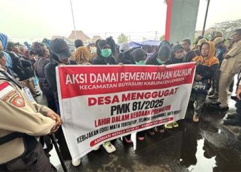 Aksi Damai APDESI Lembata, Bupati Berkomitmen Perjuangkan Aspirasi Desa Terkait PMK 81/2025