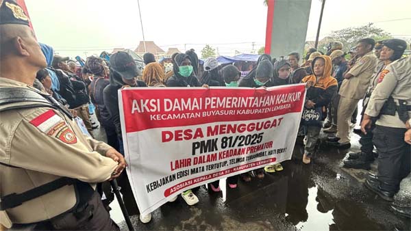 Aksi Damai APDESI Lembata, Bupati Berkomitmen Perjuangkan Aspirasi Desa Terkait PMK 81/2025