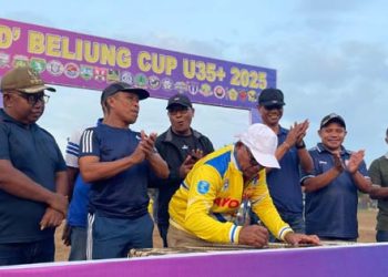 Tutup Turnamen D’Bliung Cup, Bupati Lembata Resmikan Lapangan Sepak Bola Dadu Bliung Kolipadan